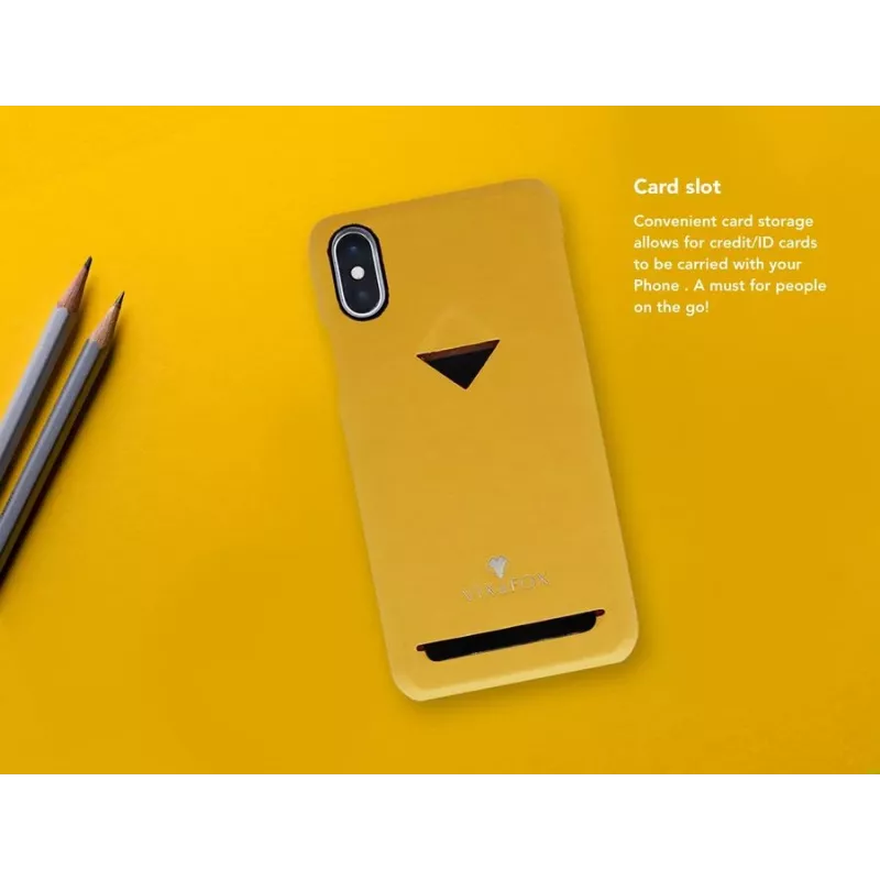 Capa traseira VixFox para iPhone 7/8 Plus, amarelo-mostarda, capa protetora rígida