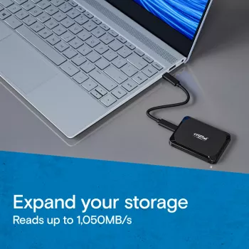 SSD externo Crucial X9 2 TB USB Type-C 3.2 Gen 2 preto