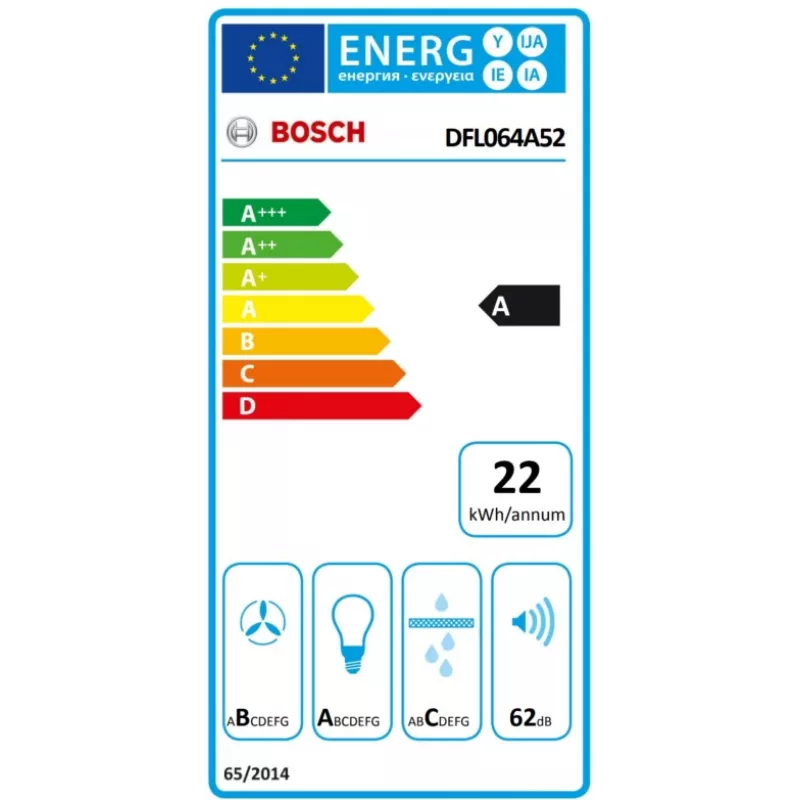 Exaustor Bosch Serie 4 DFL064A52 semi-integrado (extrátil) aço inoxidável 271 m³/h