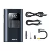 Baseus PrimeTrip VA1 compressor de pneus portátil, 75 W, 2 em 1 com lanterna e power bank de 6000 mAh, preto