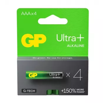 Pilhas alcalinas LR03/AAA GP ULTRA+ pack de 4