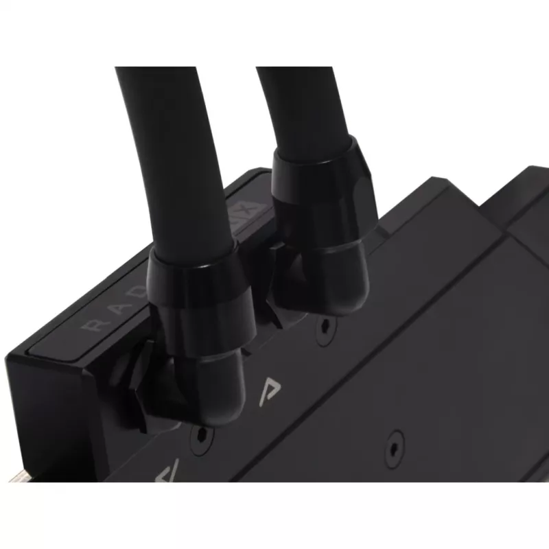 Racor roscado Alphacool HF TPV metal - 90° rotativo 12,7/7,6 mm - preto (17455)