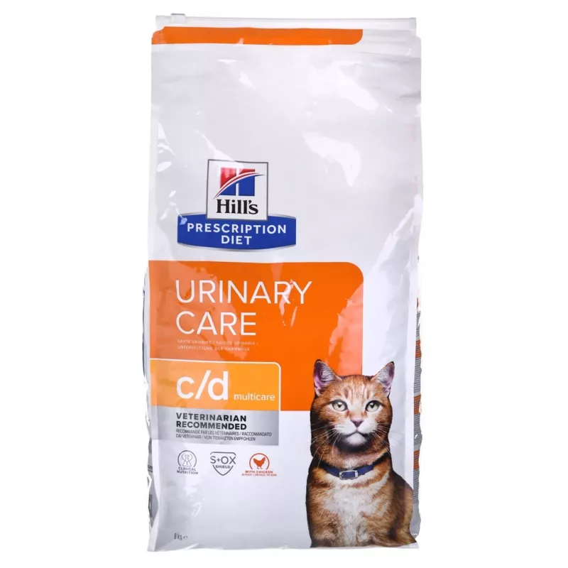 HILL'S PRESCRIPTION DIET Feline c/d Urinary Care Multicare Alimento seco para gatos frango 8 kg