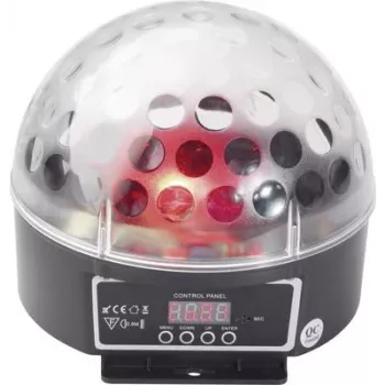 Lâmpada de efeitos LED EUROLITE DMX BC-6 com 5 x 3 W LEDs, controlo DMX