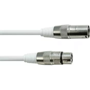 Cabo DMX EUROLITE XLR 3 pinos 10 m branco