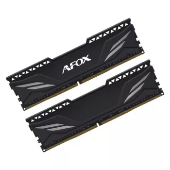 RAM DDR4 Desktop AFOX 2×16GB 3200MHz CL16 1,35V Unbuffered (32GB, XMP2, Rank1, Preto)