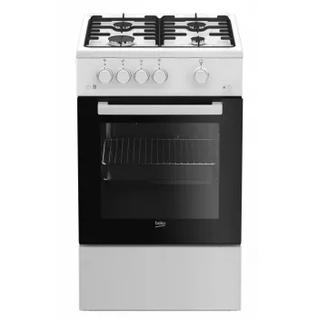 Fogão Beko FSG52020FW fogão independente a gás preto, branco
