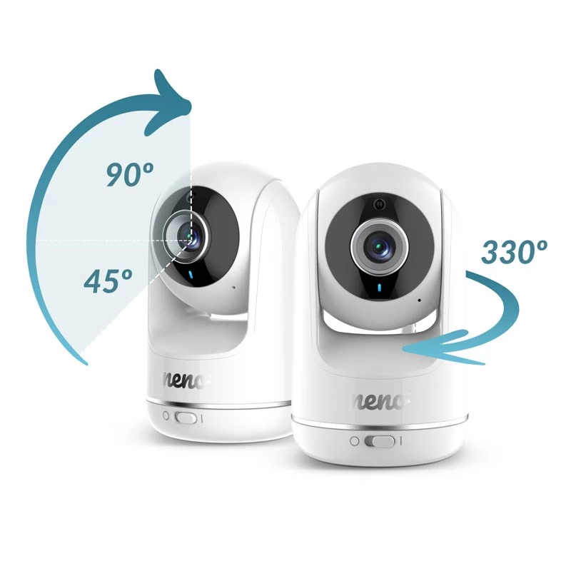 Neno Vista – Monitor de vídeo para bebé rotativo com recetor sem fios