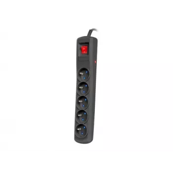 Proteção contra sobretensões NATEC NSP-1715 preto 5 tomadas AC 5 m