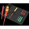 Wera 05006603001 Kraftform Kompakt VDE 7 extra slim 1 Tool Finder conjunto de chaves de fendas, 7 peças, suporte de lâminas intercambiáveis 817 VDE Kraftform + 6 lâminas VDE extra finas intercambiáveis, IEC 60900, com bolsa de cinto