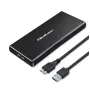 Caixa para SSD M.2 SATA QOLTEC 51854 USB 3.0 sem ferramentas