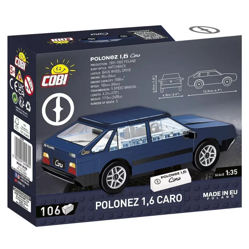 Maquete Cobi Polonez 1,6 Caro – escala/modelo não indicado, construção em plástico, MPN 24589