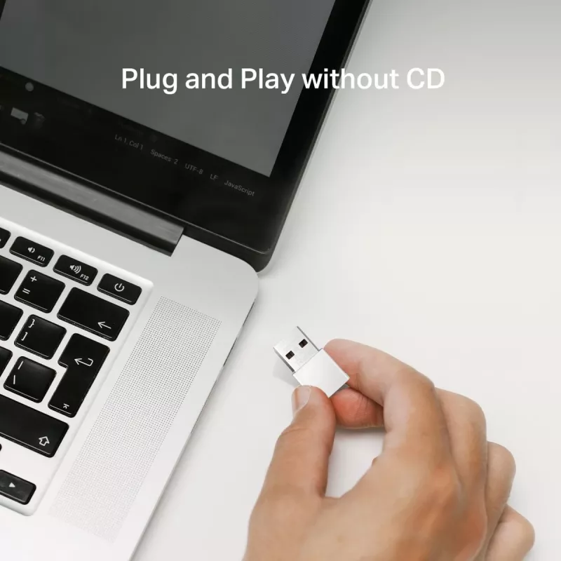 Adaptador USB de rede MERCUSYS MA30N — Wi-Fi dual band (2,4/5 GHz), 400/867 Mbit/s, USB 2.0, antena interna, branco