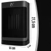 Extralink aquecedor de torre elétrico em cerâmica 1500W LED com telecomando