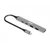 Hub USB Port Designs 900163 Type-C 5000 Mbit/s prateado