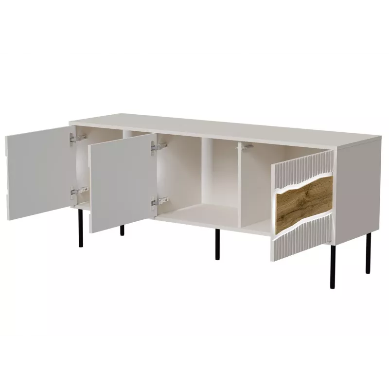 Móvel de TV Cama INSERTO 3D 143.5x40x61.5 cashmere + LED