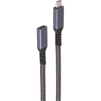 Cabo de extensão USB-C shiverpeaks®-BASIC-S, 3.2, PD, têxtil, 0,5 m (BS14-74003)
