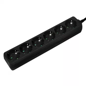 Régua de tomadas LogiLink LPS238B 1,5 m 6 tomadas AC interior preto