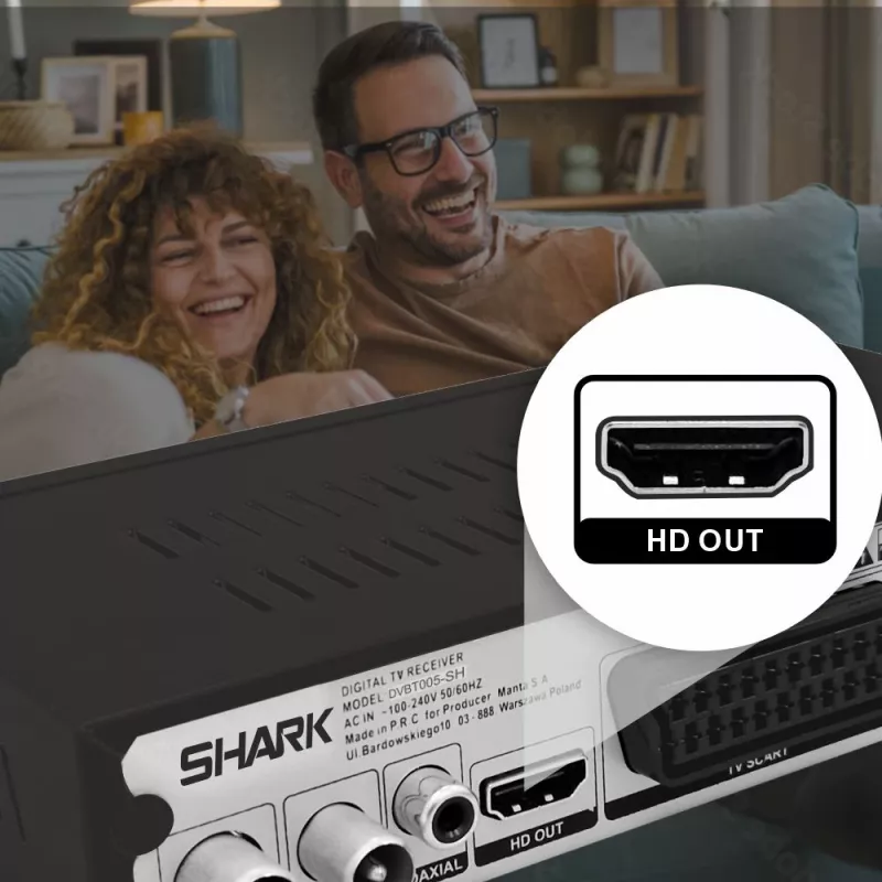 Sintonizador de TV digital MANTA DVBT005-SH com suporte DVB-T/T2 HEVC