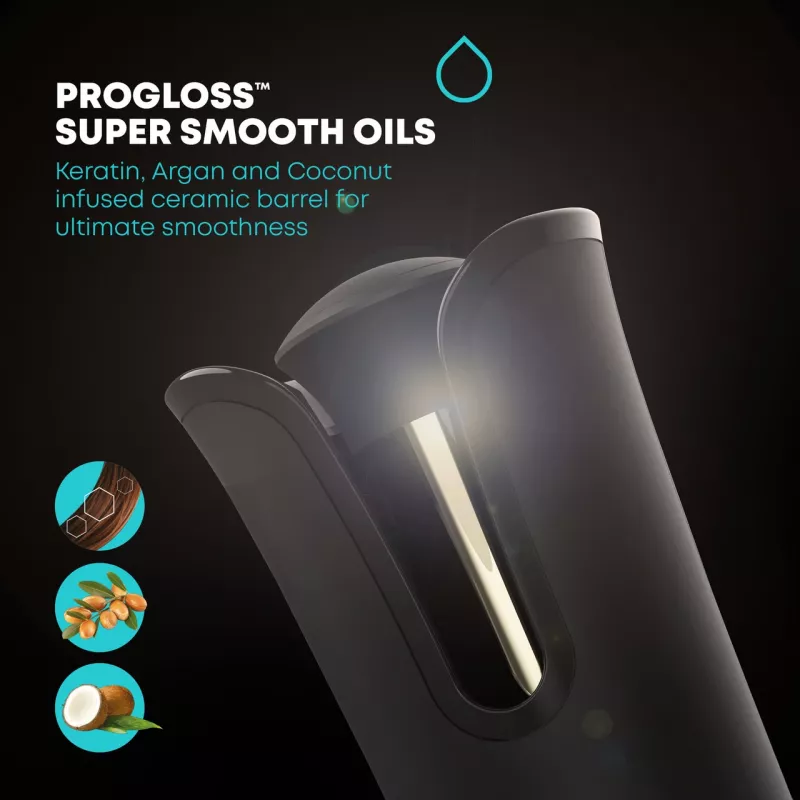 Modelador de caracóis automático Revamp CL-2750-EU2 iGEN Cordless Progloss Hollywood Curl com função de rotação