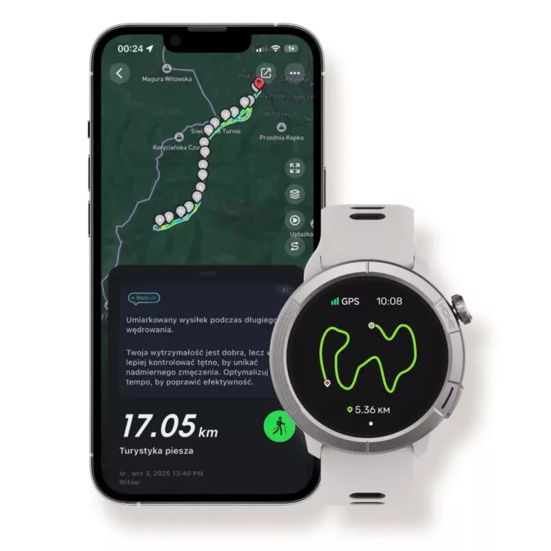 Smartwatch Stelio Activ Pro GPS modelo STSWA102TN, caixa de titânio de 46 mm