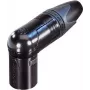 Neutrik ficha XLR angular, número de polos: 3, preto, NC3MRX-B, 1 unid. (NC3MRX-B)