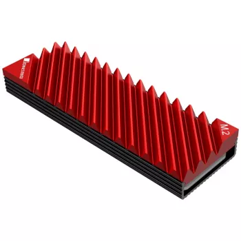 Dissipador/refrigerador Jonsbo M.2-3 vermelho preto 24,4 mm 73 mm 9,6 mm