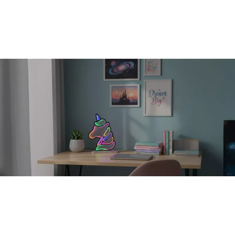 Luzes neon MANTA Style UNICORN MASNL134MT com efeito túnel – painel LED decorativo para iluminação ambiente