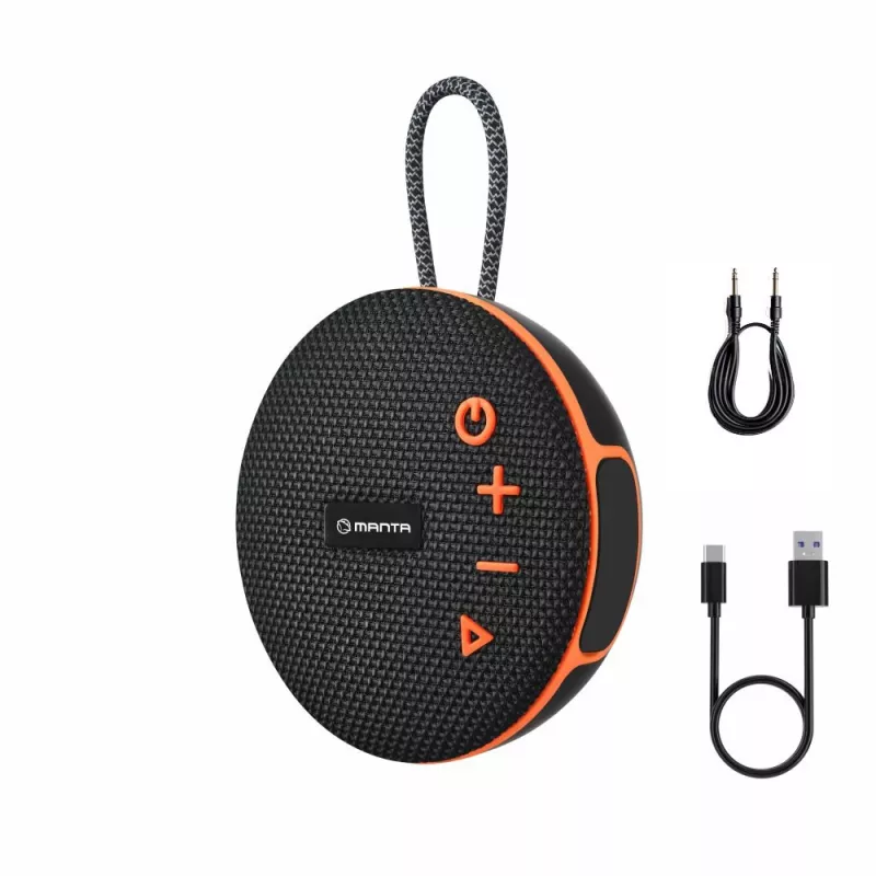 Altifalante portátil Manta SPK02GO, preto