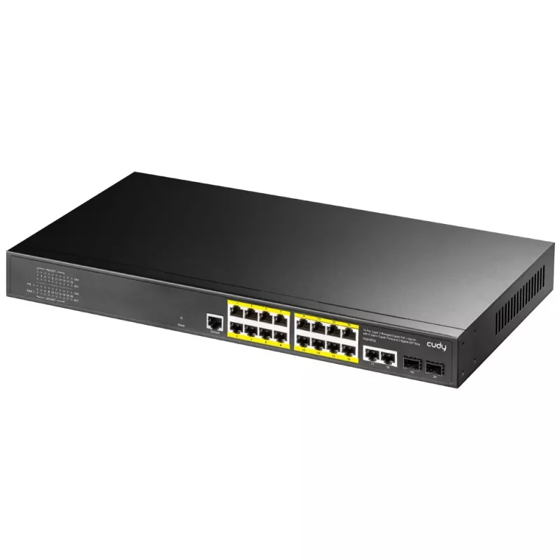 Switch Ethernet Gigabit L2 gerido Cudy GS2018PS2 16 portas PoE