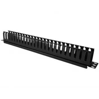 Caixa de cabos Alantec PK008 Organizador de parede 1U preto Metal/Plástico