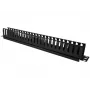 Caixa de cabos Alantec PK008 Organizador de parede 1U preto Metal/Plástico