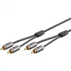 Goobay 65295. Ligação 1: 2 x RCA, conector 1 sexo: macho, ligação 2: 2 x RCA, conector 2 sexo: macho, material do cabo: