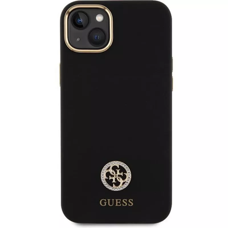 GUESS | GUHCP15M4DGPK | Capa traseira | Apple | iPhone 15 Plus/14 Plus | TPU, silicone, microfibra | Preto