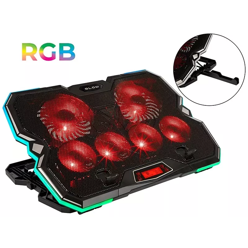 Base de arrefecimento para portátil 6 FAN VORTEX RGB