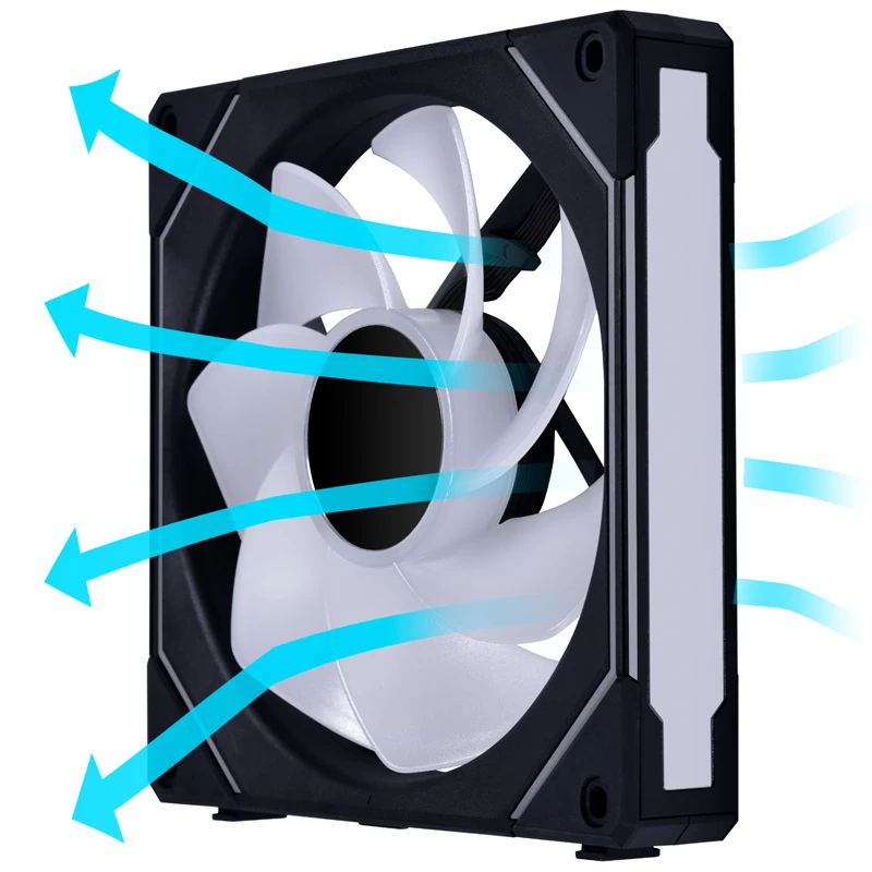 Ventoinha de caixa Lian Li UNI FAN SL-INF Reverse Blade RGB 140mm, modelo UF-RSLIN140-1B