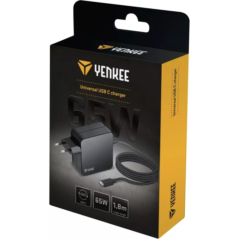 Fonte de alimentação universal / smartphone / tablet / portátil / carregador Power Delivery USB C 65W 1,8m