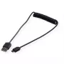 ROLINE cabo espiral USB 2.0 - A - Micro B - ST/ST 1,0 m - blindado - USB 2.0 Type Micro B - 1 mm - cabo espiral (11.02.8317)