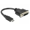 Adaptador de cabo de vídeo DeLOCK 65564 0,2 m HDMI tipo C para DVI‑D preto