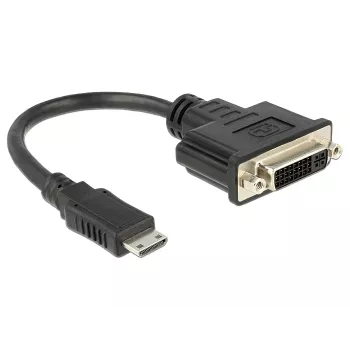 Adaptador de cabo de vídeo DeLOCK 65564 0,2 m HDMI tipo C para DVI‑D preto