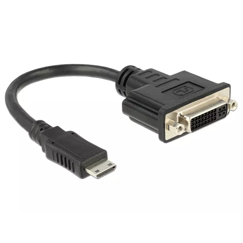 Adaptador de cabo de vídeo DeLOCK 65564 0,2 m HDMI tipo C para DVI‑D preto