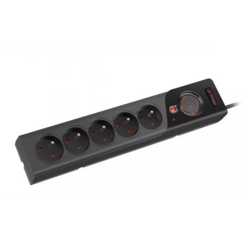 Régua de tomadas Armac Z5 Preto 5 tomadas AC 250 V 5 m