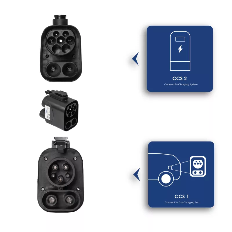 Akyga AK-SC-E19 Adaptador de carregamento para veículos elétricos CCS2 / CCS1 Compact EU 250A
