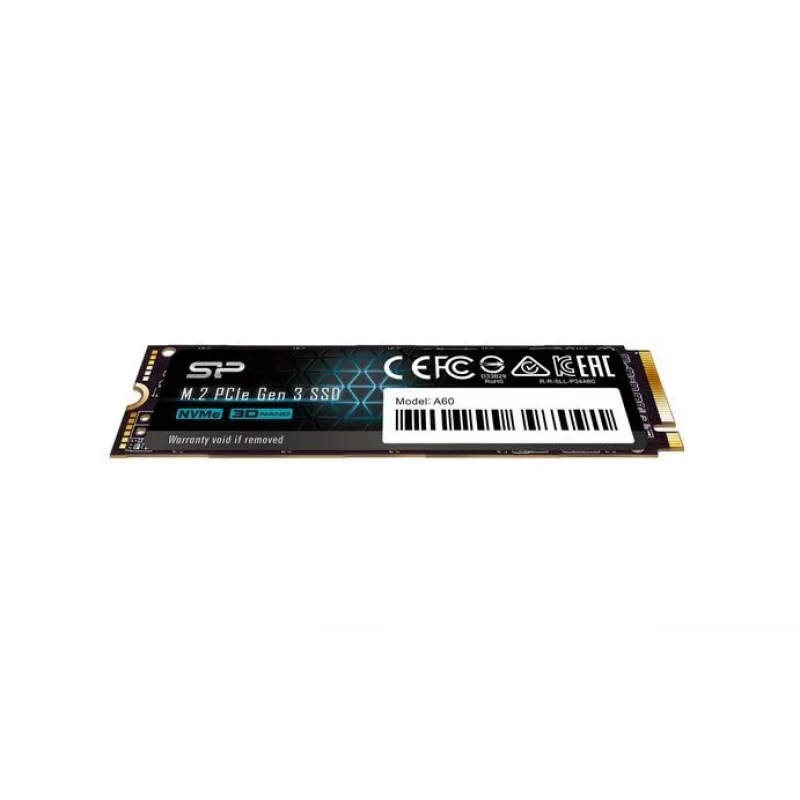 SSD M.2 NVMe Silicon Power P34A60 2 TB, PCIe 3.0 x4, leitura 2200 MB/s, escrita 1600 MB/s