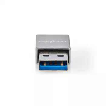 Adaptador USB-A Nedis USB 3.2 Gen 1 | ficha USB-A | conector fêmea USB-C™ | 5 Gbps | niquelado | Preto | Caixa (CCGB60925GY)