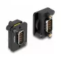 Módulo D-Type DeLOCK VGA macho para macho preto 31 mm x 25 mm x 16 mm