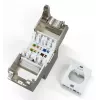 Módulo Keystone compacto Digitus CAT 6A blindado montagem sem ferramentas conector 8 unid.