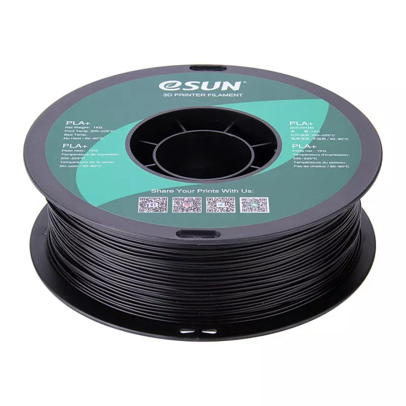 PLA+ 1,75 mm preto 1 kg