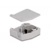 Adaptador para calha DIN DeLOCK conector fêmea RJ45 para conector fêmea RJ45 Cat.6A cinzento