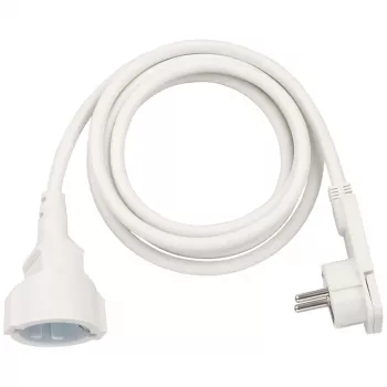 brennenstuhl H05VV-F 3G1,5 - extensão elétrica - CEE 7/4 (F) para CEE 7/4 (M) - 3,0 m - branco (1168980230)